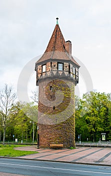 Medieval watchtower of Dohrener Turm in Hannover, Germany