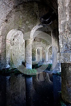 Medieval water cistern well San Gimignano, Siena, Tuscany, Italy