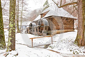 Medieval Water Mill In Romanian Museum