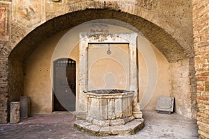 Medieval water well in Tuscany