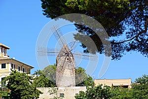 Medieval windmill in Palma de Mallorca