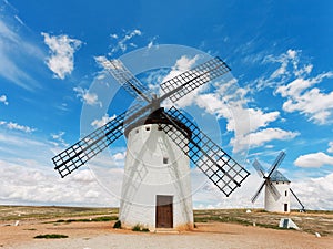 Medieval windmills in Campo de Criptana, Castilla La Mancha, Spain