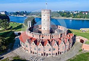 Wisloujscie Fortress in Gdansk, Poland. Aerial view