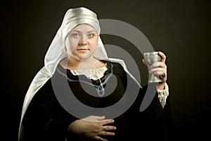 Medieval woman with goblet