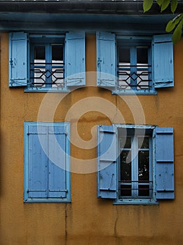 Medieval wood facade Mirapoix south France