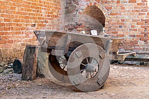 Medieval wooden cart