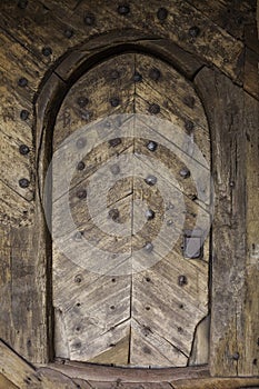 Medieval wooden door