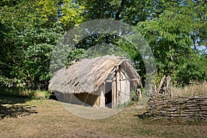 Medieval wooden house.