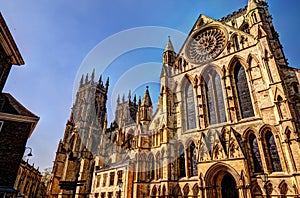 Medieval York Minster Cathedral.Great Britain.