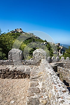 Medievel Castle of the Moors in the Sintra region of Portugal