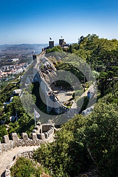 Medievel Castle of the Moors in the Sintra region of Portugal