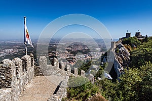 Medievel Castle of the Moors in the Sintra region of Portugal