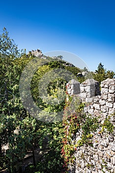 Medievel Castle of the Moors in the Sintra region of Portugal