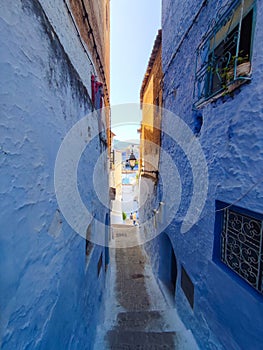 Medina of Chefchaouen, Morocco. Chefchaouen or Chaouen is known that the houses in this city are painted in blue.