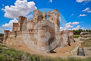 Medina del Campo village in Spain Mota castle photo