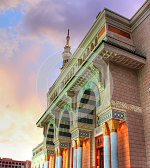 Medina / Saudi Arabia - 28 Apr 2013: Prophet Mohammed Mosque , Al Masjid an Nabawi - Umra and Hajj Journey at Muslim`s photo