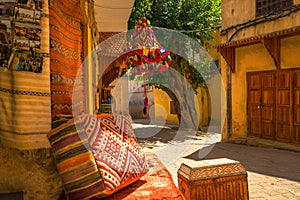 Medina street in Fes, Morocco