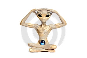 Meditating alien