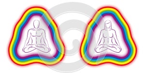 Meditating Couple Aura Subtle Body