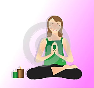 Meditating in Lotus Pose