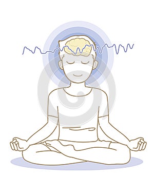 Meditation and brain waves -Man