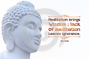 Meditation brings wisdom; lack of meditation leaves ignorance - buddha2