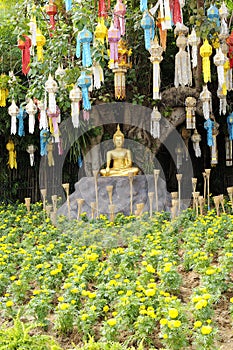 Meditation Buddha statue in garden