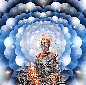 Meditation. Multi layered spaces photo