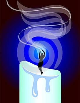 Meditation Candle Smoke/ai