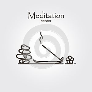 Meditation center - logo template