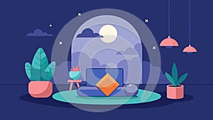 A meditation corner with a comfortable cushion and calming decor allowing for a mindful winddown before hitting the hay