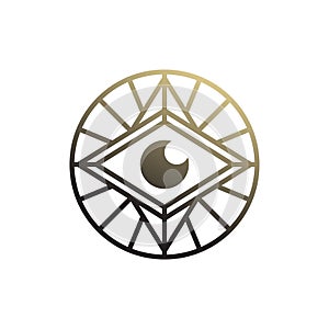 Meditation eye logo design