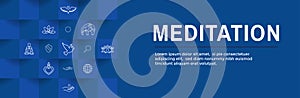 Meditation Icon Set and Web Header Banner
