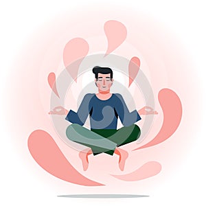 Meditation illustration concept Vector illustration