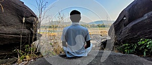 Meditation beside Knong river