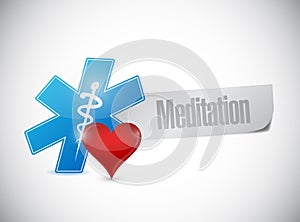 meditation medical symbol illustration