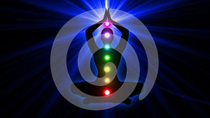 Meditation People Achieve Enlightenment, Activation Of Chakra and Aura In The Body