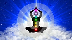 Meditation People Achieve Enlightenment, Activation Of Chakra and Aura In The Body