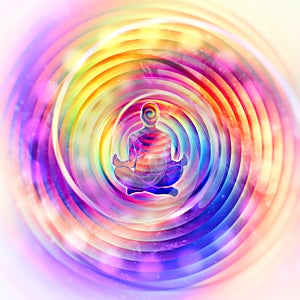 Meditation power abstract colorful art