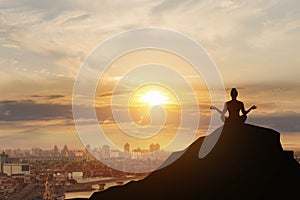 Meditation and recovery concept