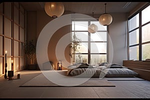 Meditation Room: Create a set of images that showcase a peaceful, zen meditation room. Generative AI