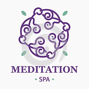 Meditation spa logo