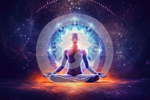 Meditation and spiritual practice, expanding of consciousness, body activation. Generative AI