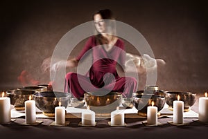 Meditation with Tibetan singing bowls
