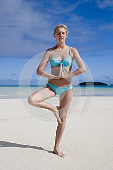 Meditation on a tropical beach - Fiji