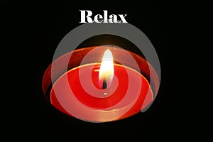 Meditational Candle With Relax High Quality photo