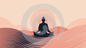Meditative Breathwork with Emanating Concentric Circles photo