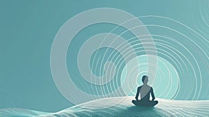 Meditative Breathwork with Emanating Concentric Circles photo