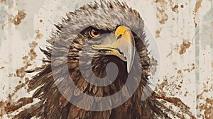 Meditative Cartoon Eagle In Martin Ansin Style - Raw Vulnerability