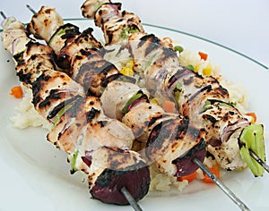 Mediteranean chicken skewers